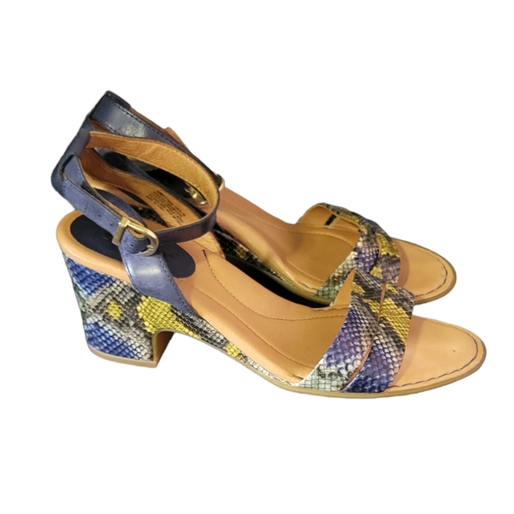 Born Snakeskin Strappy Heels